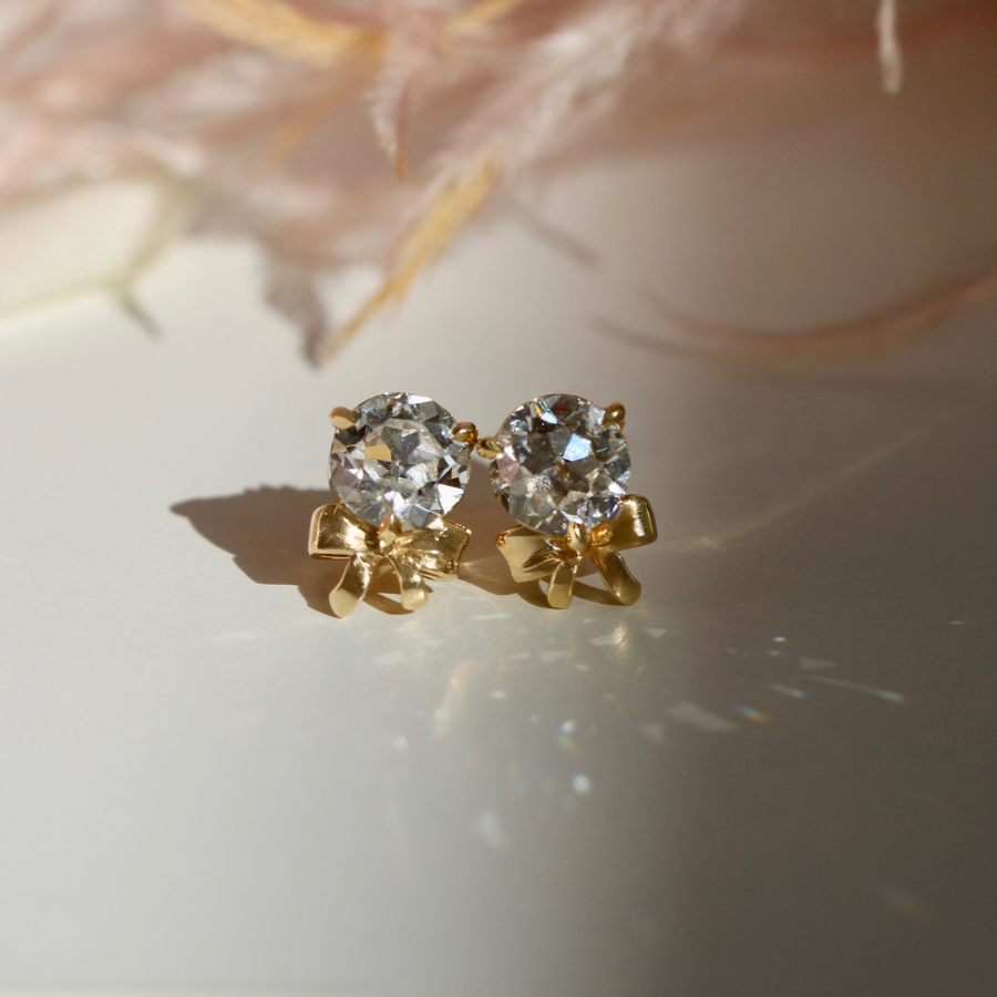 Diamond Rosette Earrings
