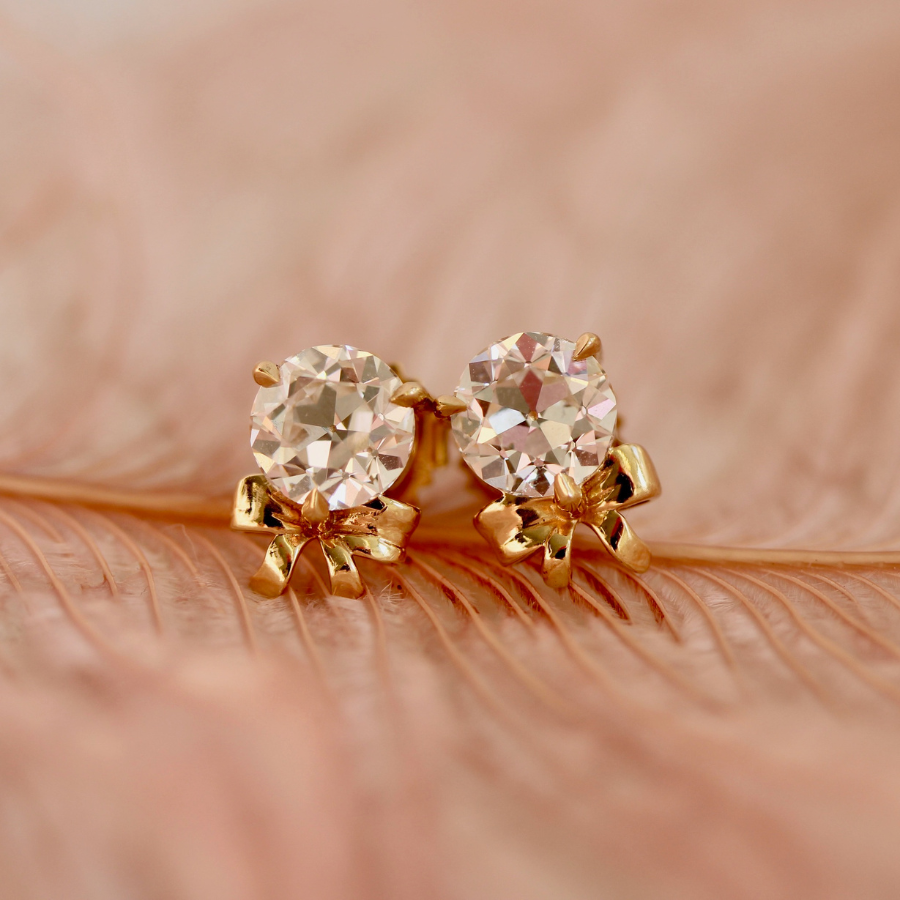 Diamond Rosette Earrings