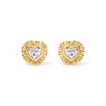 Natural Heart Cut Diamonds Earrings