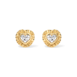 Natural Heart Cut Diamonds Earrings