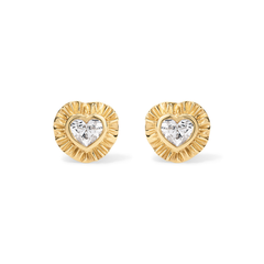 Natural Heart Cut Diamonds Earrings