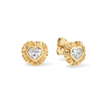 Natural Heart Cut Diamonds Earrings