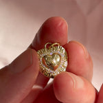 Plisse heart pendant