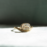 white elongated cushion cut diamond ring