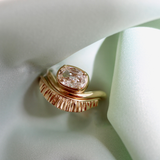 white elongated cushion cut diamond ring