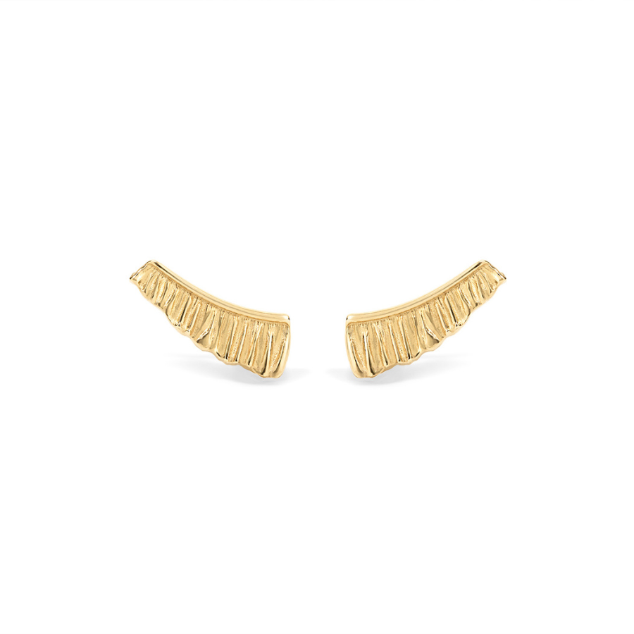 gold ruffle ear cuff