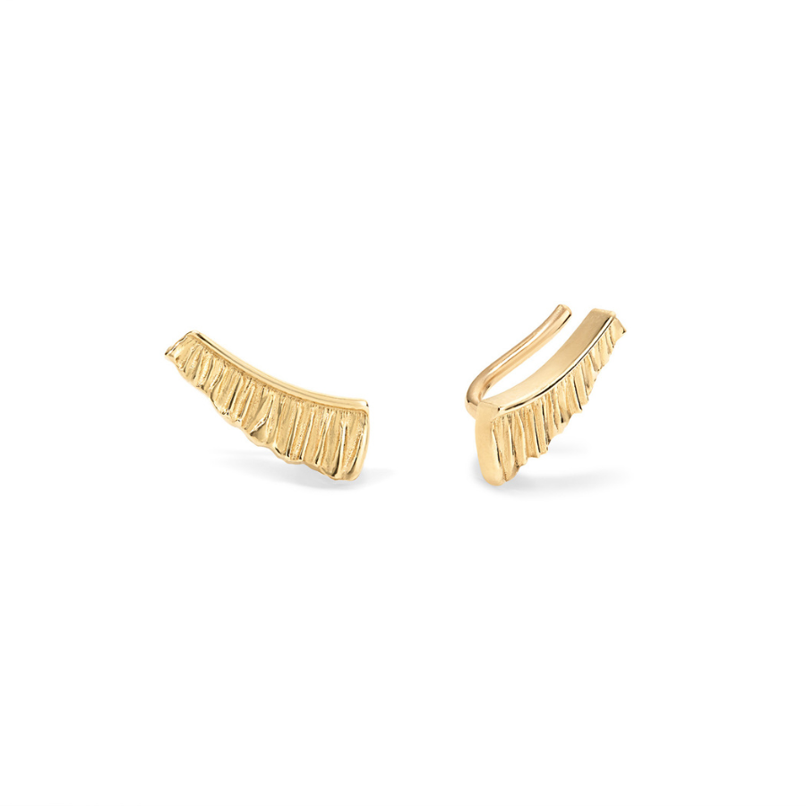 gold ruffle ear cuff
