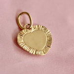 plisse gold pendant back