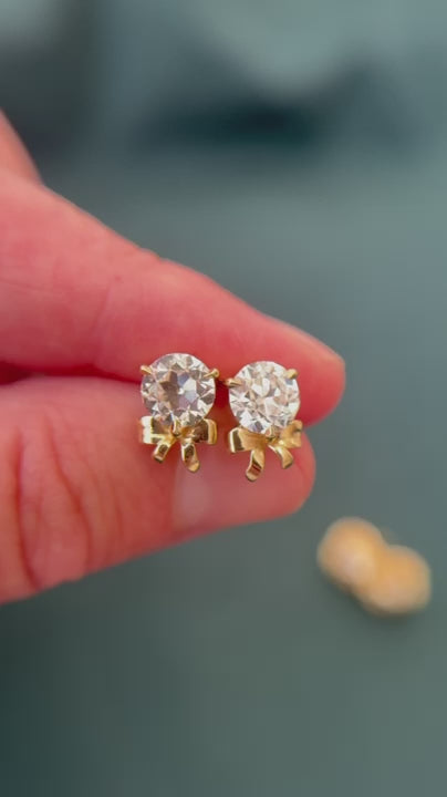 Diamond Rosette Earrings